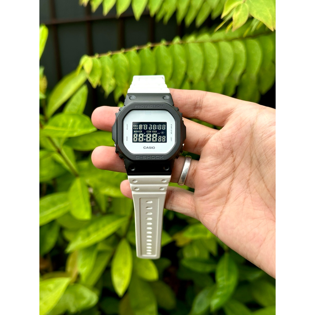 (Ready Stock) G-SHOCK DW 5600BBN BEZEL STAINLESS BLACK DOFF FULLSET ORIGINAL