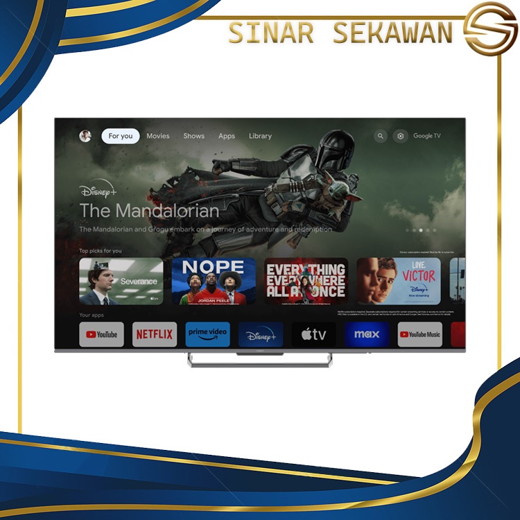AQUA AQT65S90EUX QLED TV 65 INCH 4K HDR GOOGLE TV AQUA / AQT-65-S90EUX / AQT 65 S90EUX / 65S90EUX / 