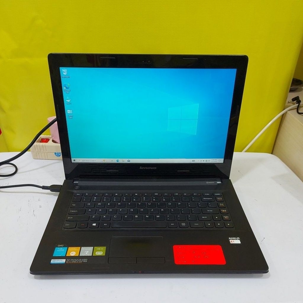 Laptop Lenovo G40-45 AMD E1-6010 with Radeon Graphics R2 Ram 6gb ssd 128gb 1226