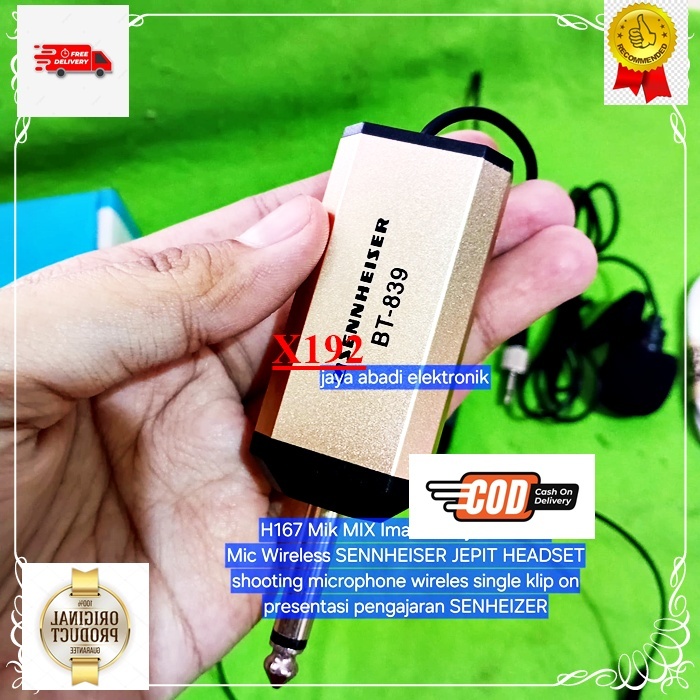 X192 Mik MIX Imam Masjid kamera  Mic Wireless SENNHEISER JEPIT HEADSET shooting microphone wireles s