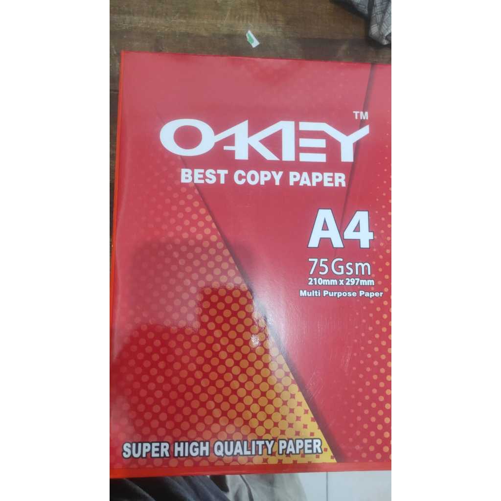 Kertas HVS A4 merek okey 1 rim (500 RIM)