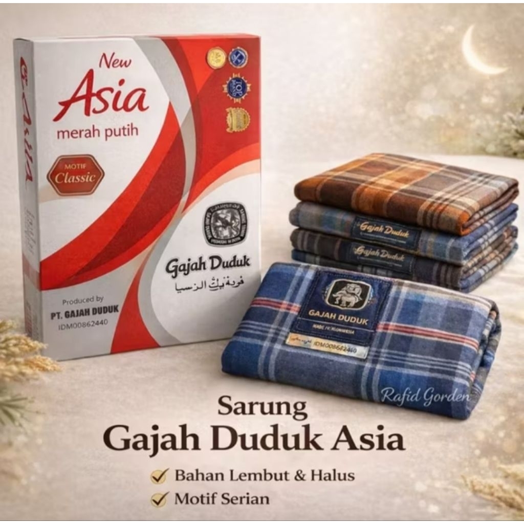 Sarung Gajah Duduk Asia / Sarung Tenun Gajah Duduk Asia Original 100%
