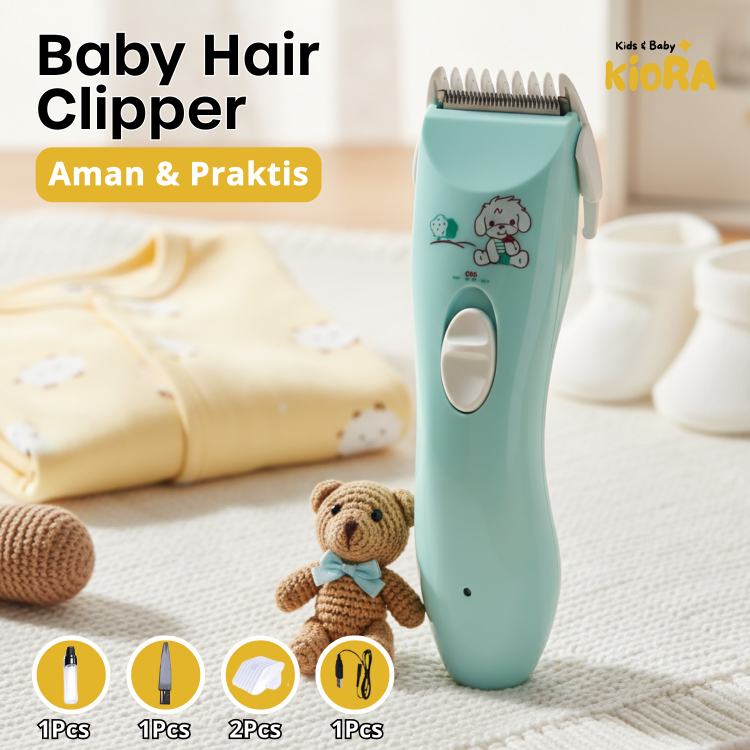 Alat Cukur Elektrik Set 6 IN 1 Alat Cukur Rambut Bayi Baby Hair Clipper Cukur Rambut Mesin Cukur Ram