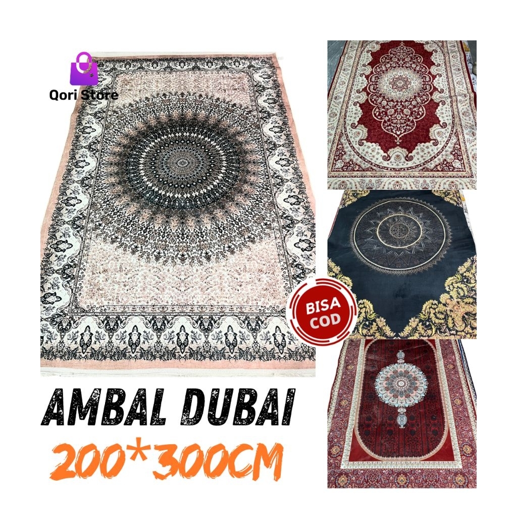 Ambal Dubai Uk 200*300cm / Karpet Dubai 2x3m / Ambal Dubai 3 Meter / Ambal Jumbo 2x3 - Aceh - Qori S