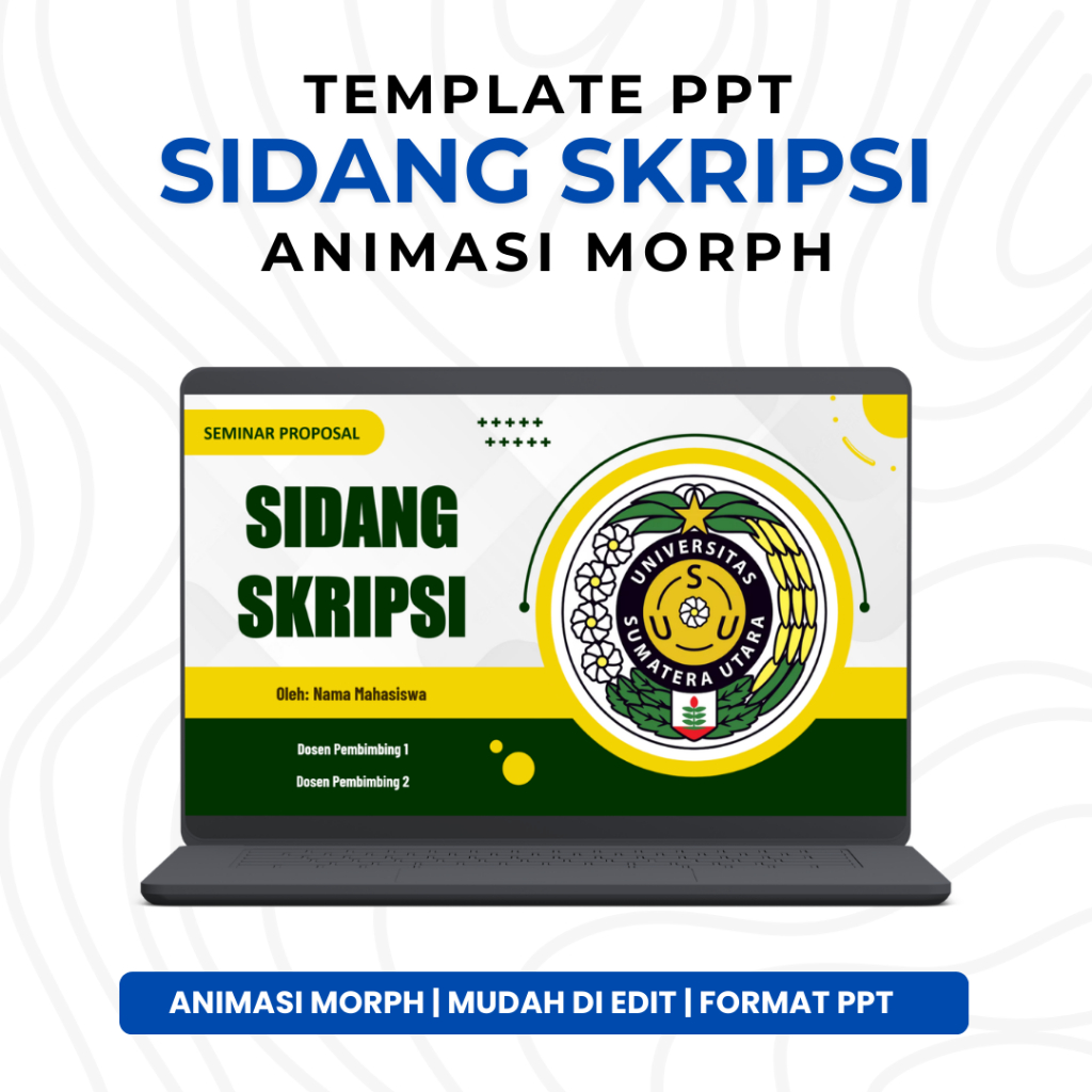 Template PPT Premium SIDANG USU - Animasi Morph, Animasi Bergerak | PPT 14