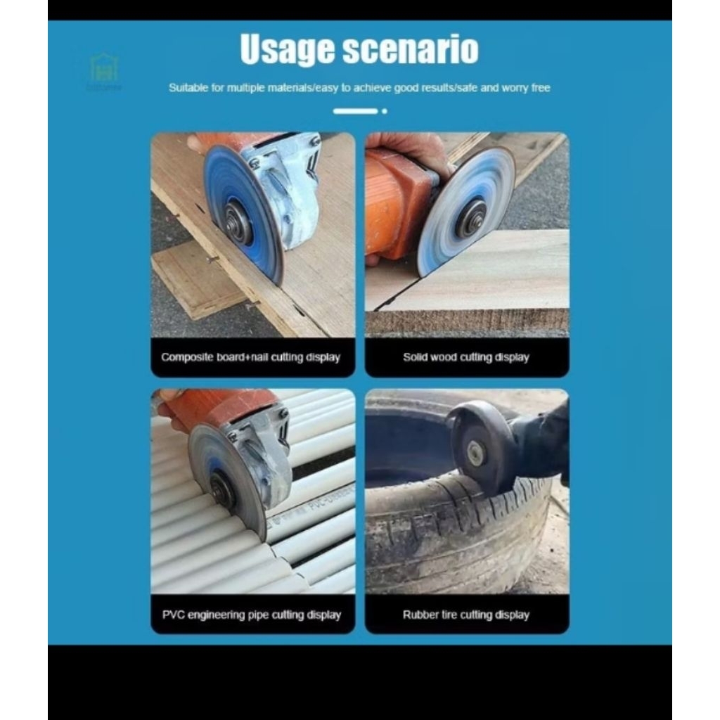 Mata Gerinda Potong Kayu MDF Triplek PVC Karet Potong Poles Cutting Disc hottome