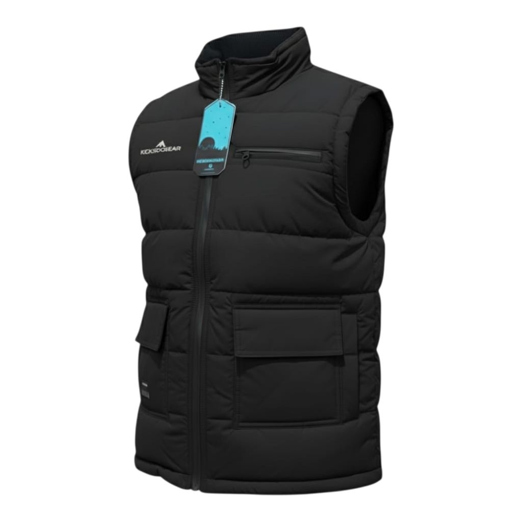 KICKSOOGAR Rompi Puffer Pria Original - Vest Motor Anti Angin - Rompi Outdoor Tebal Waterproof - Jak