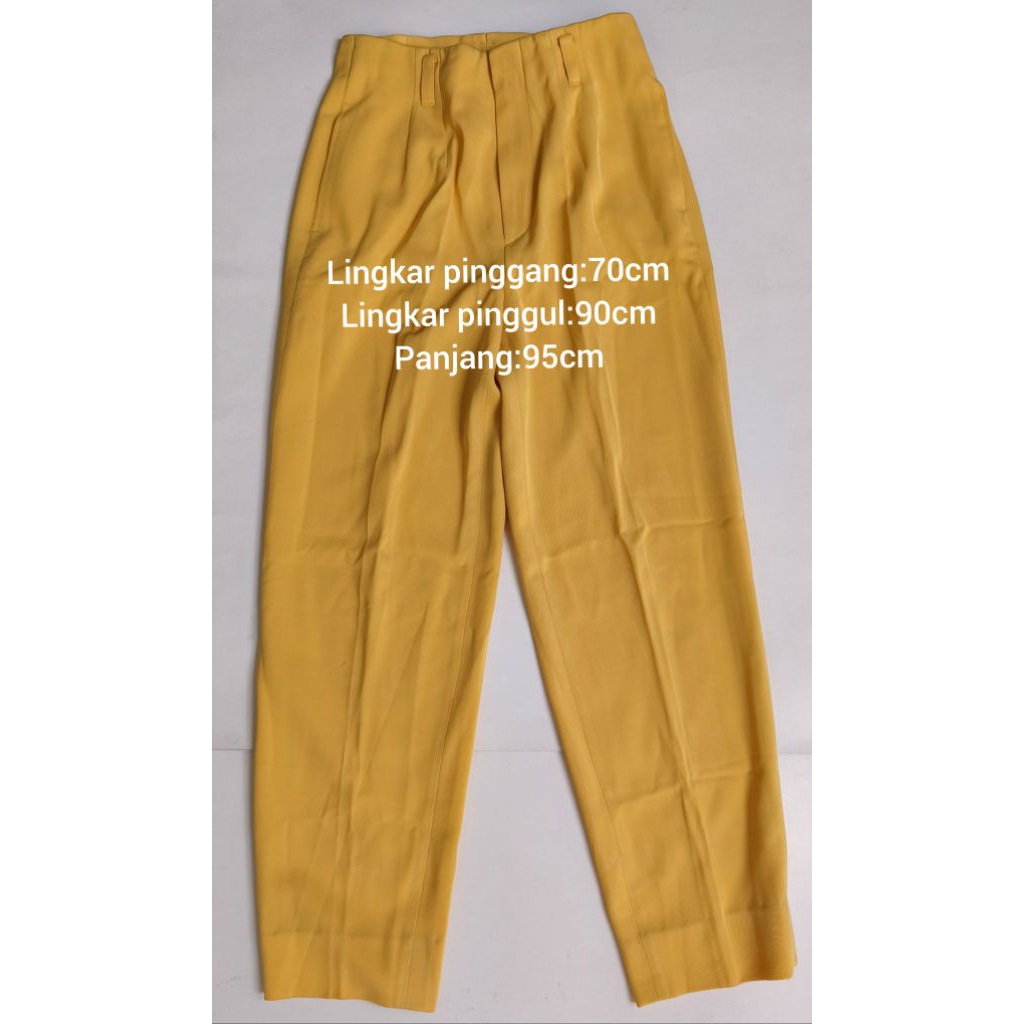 Celana panjang wanita warna kuning(Preloved)