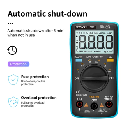 ZT-101 Auto Multimeter Digital Multitester Avometer Original