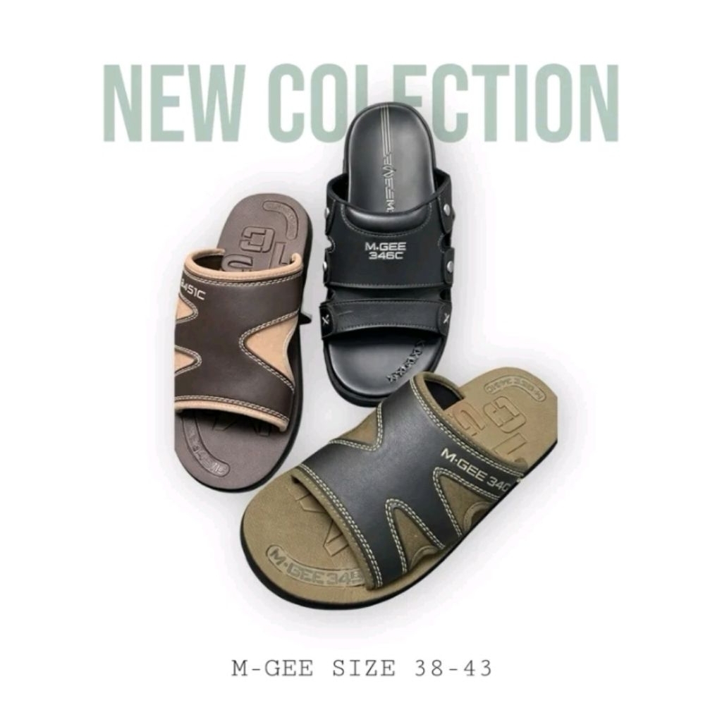 M-GEE SANDAL KULIT SINTETIS MG HOVER Size 38 - 43 SANDAL KULIT PRIA