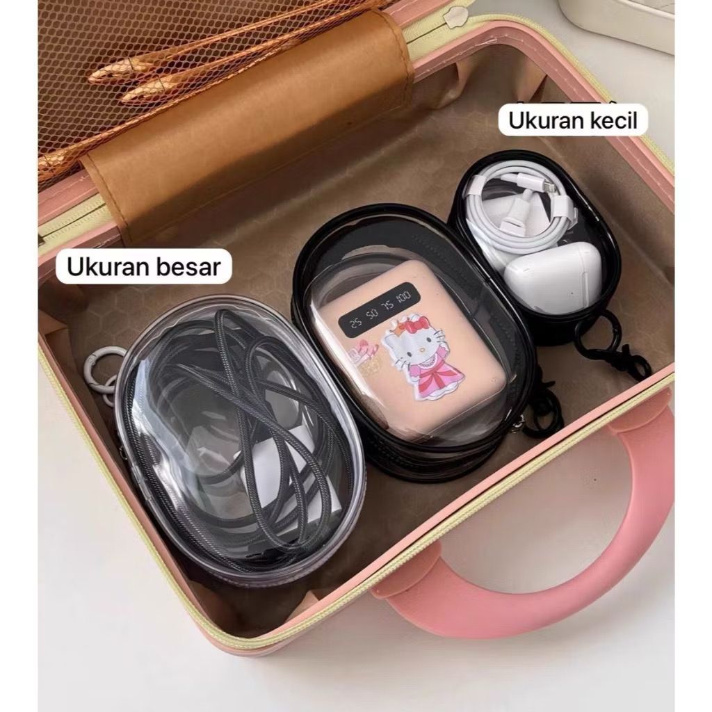 TAS PENYIMPANAN MINI POUCH MIKA TRANSPARAN BENING RESLETING SERBAGUNA TRANSPARAN TAS BENIING MINI AN