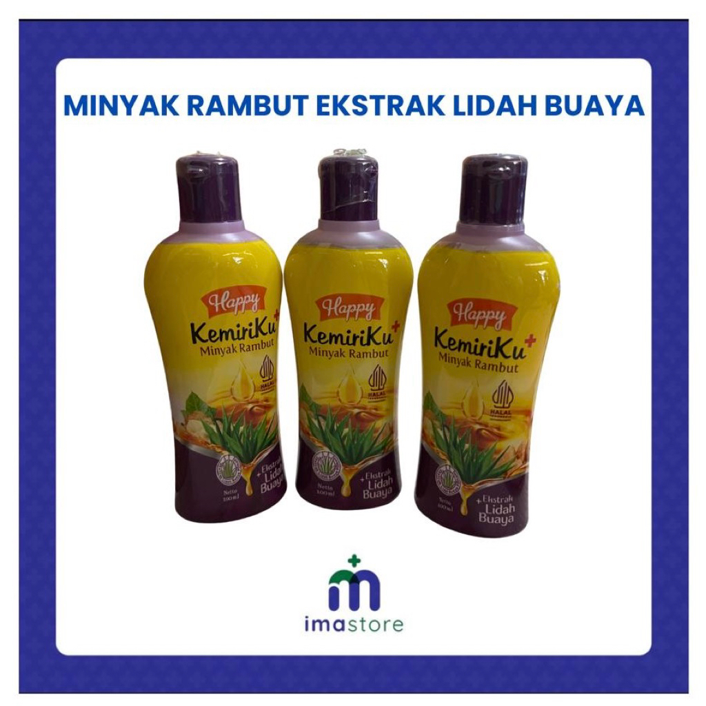 HAPPY MINYAK RAMBUT KEMIRIKU EKSTRAK LIDAH BUAYA