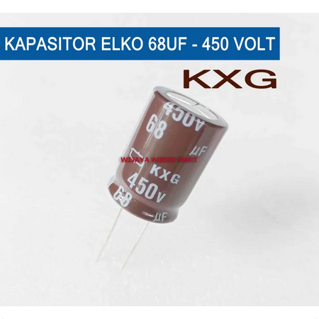 1 BUAH KAPASITOR AUDIO ELKO 68UF - 450 VOLT ELCO 68 UF 450V