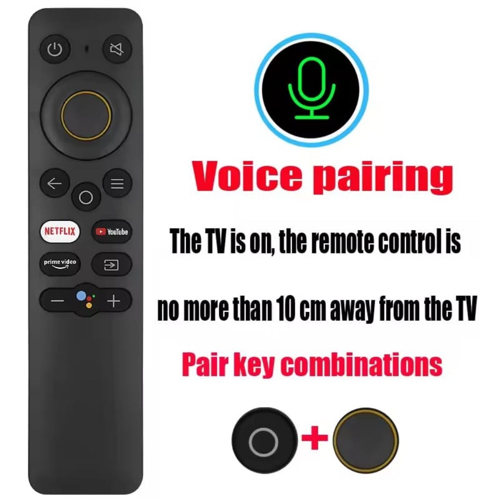 Remote TV Realme Voiced Remote Control Youtube Google Assistant Digital TV Realme Stick