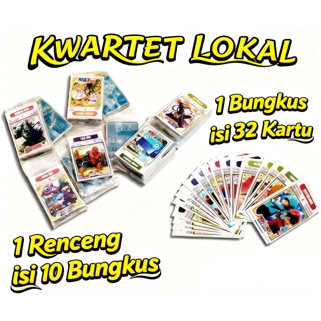 KARTU GAMBARAN KWARTET LOKAL GAMBARAN KARTU MAINAN KWARTET MAINAN UMBUL MAINAN JADUL MAINAN KARTU MA