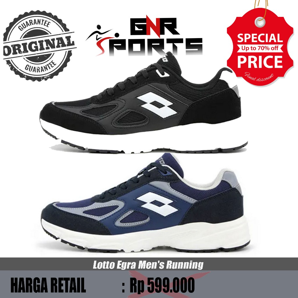 Sepatu Lari Lotto Egra Men's Running Original 100%