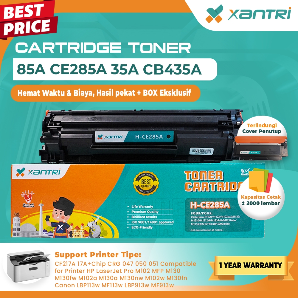 Cartridge Toner Xantri 85A Serbuk 85A  Compatible For Laserjet Printer