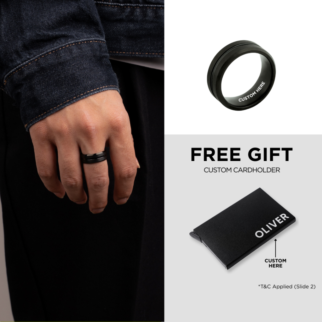 Kuze Original Cincin Tungsten Anti Gores & Anti Karat Stylish Minimalis - Skylar Ring