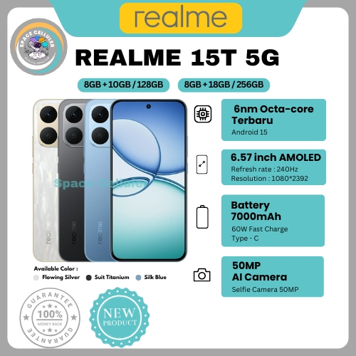 HP REALME 15T 5G 8/256GB, 15T 5G 8/128GB, 14T 5G 8/256GB, 13 5G 12/256GB & 13 8/256GB (BNIB)