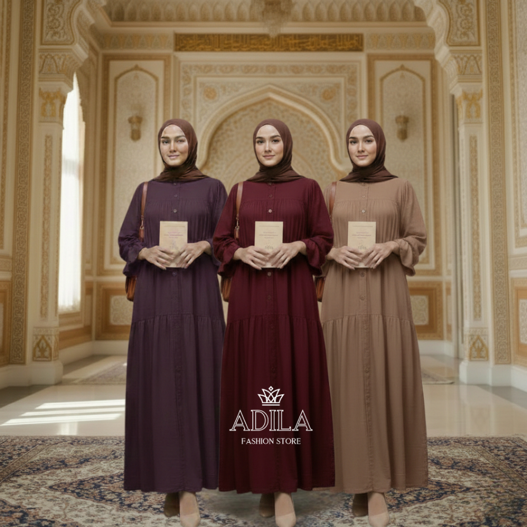 Gamis Amanda Abaya Gamis Rayon Twill Premium Gamis Lebaran Terbaru 2026