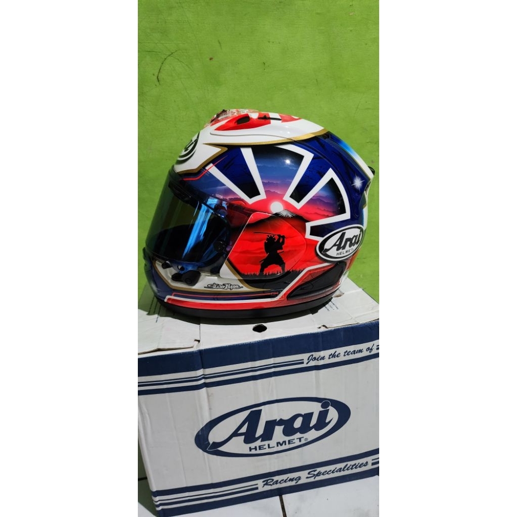 arai rx7x pedrosa spirit blue