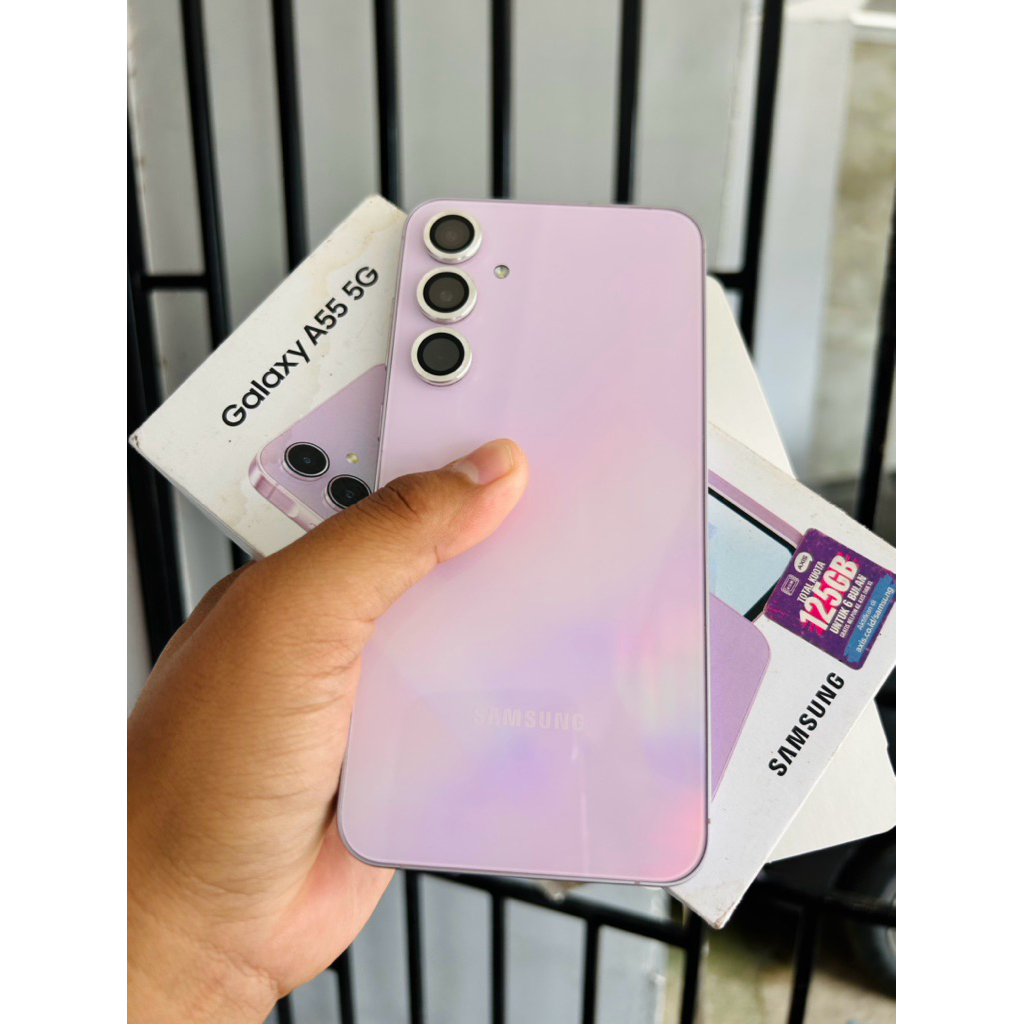 seken like new samsung A55 8/255 dan seken Oppo A15
