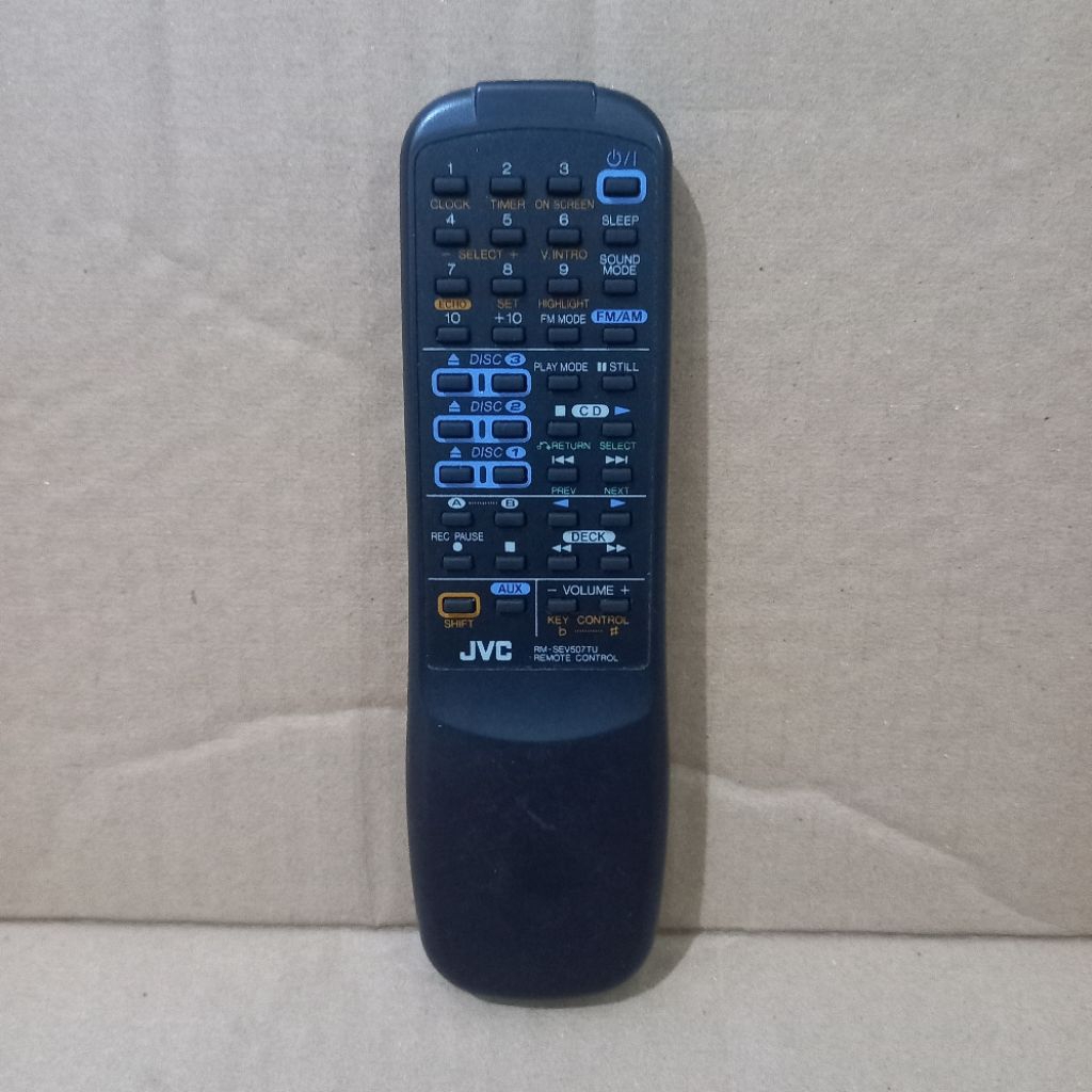 Remote Remot Tape Deck Compo JVC Original Asli . RM - SEV507TU .