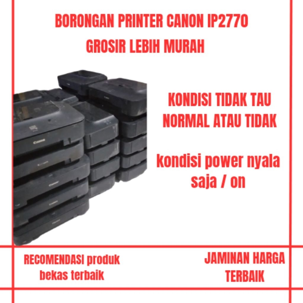 [ PRINTER IP2770, RUSAK HANYA TES HIDUP] KHUSUS TEKNISI ATAU BAHAN KANIBALAN