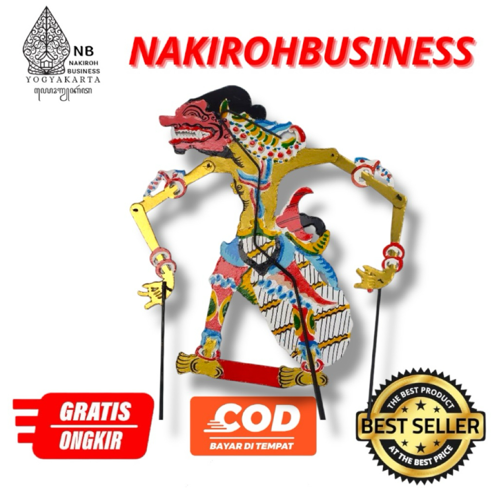 NAKIROHBUSINESS wayang kulit kertas Buto Cakil 45cm mainan anak