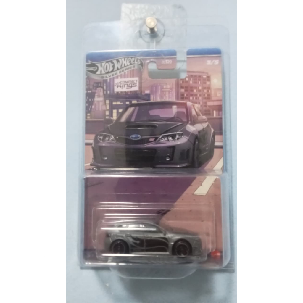 Hot Wheels Subaru WRX Silver Series Compact Kings + Protector