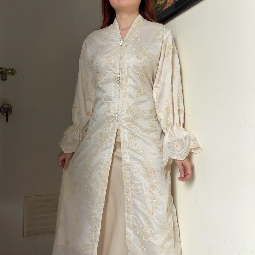 Almira long TUNIK MIDI TOP ATASAN dress blouse wanita kerja kondangan lebaran raya wedding wisuda ka