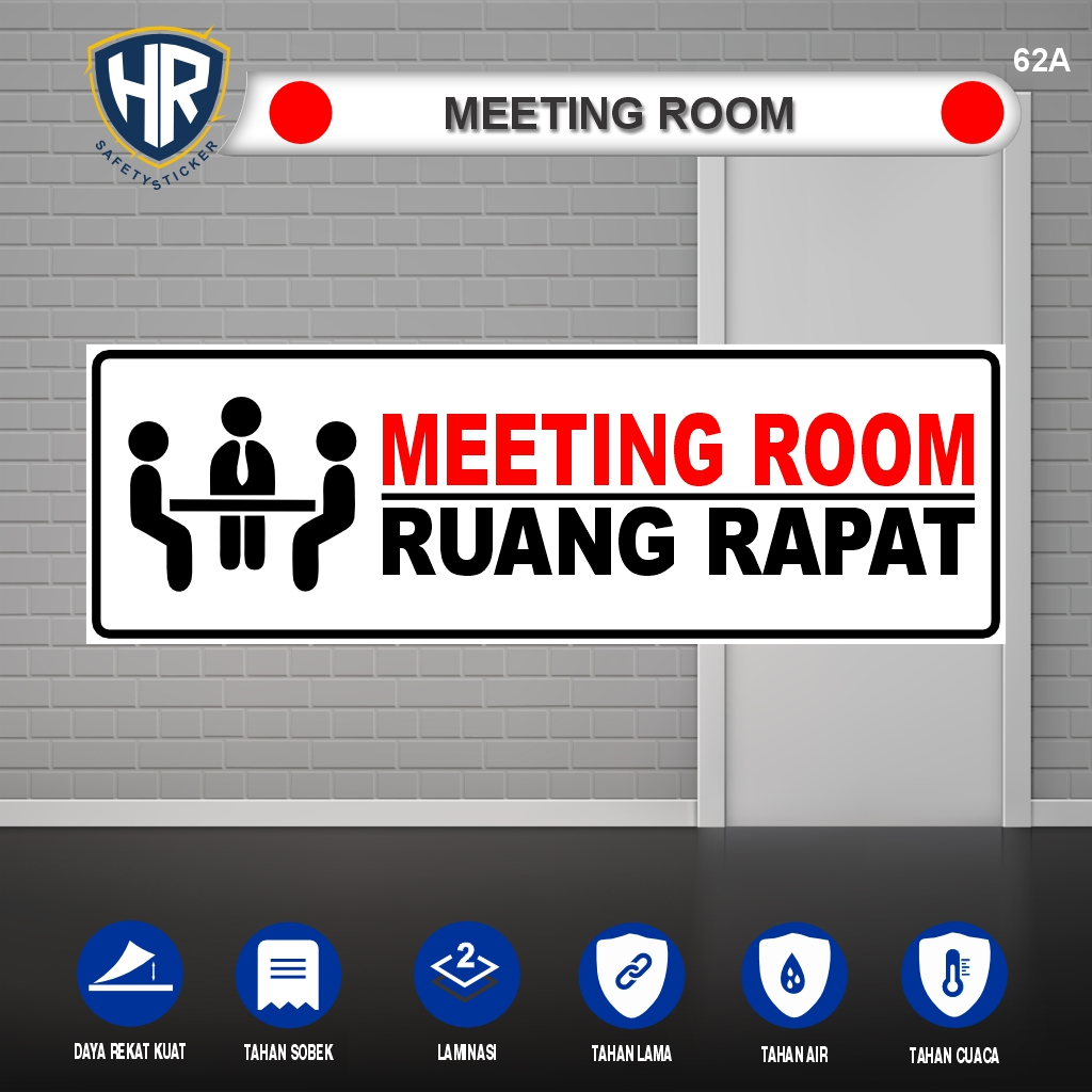 Sticker Meeting Room – Stiker Ruang Meeting Kantor Vinyl Waterproof