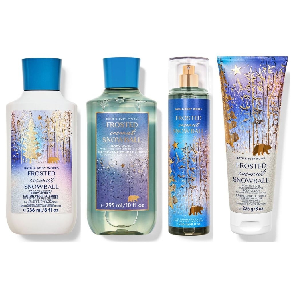 BBW Bath and Body Works FROSTED COCONUT SNOWBALL collection