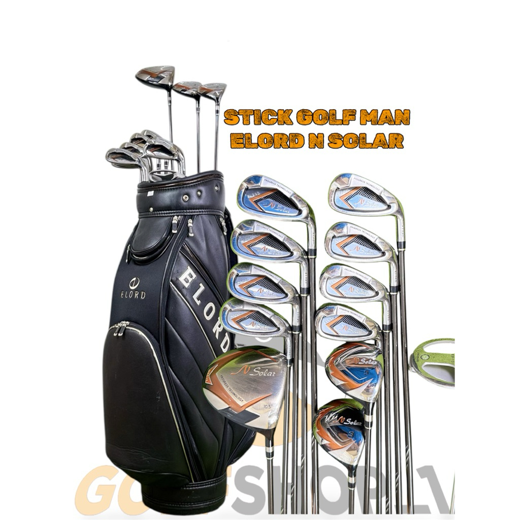 Stick Golf Man N Solar Golf Shaft Graphite Flek Reguler Fullset Bag Golf Second Original