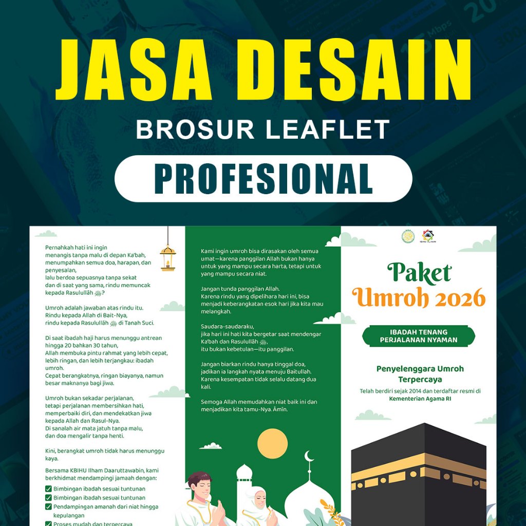 JASA DESAIN BROSUR LEAFLET UMKM – DESAIN PREMIUM HARGA TERJANGKAU
