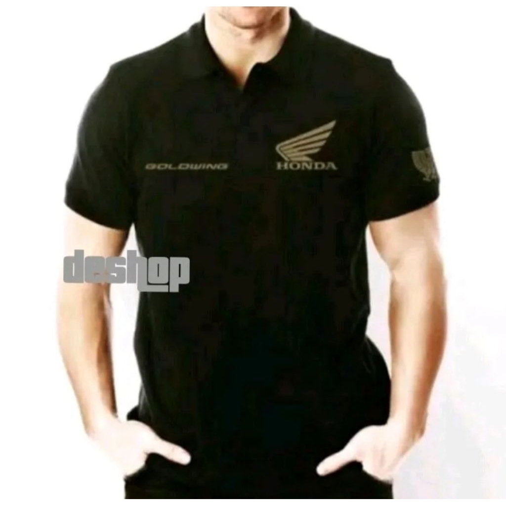 Tshirt - Polo Shirt - Kaos Polo - Kaos Kerah - Baju Kerah - Honda Goldwing