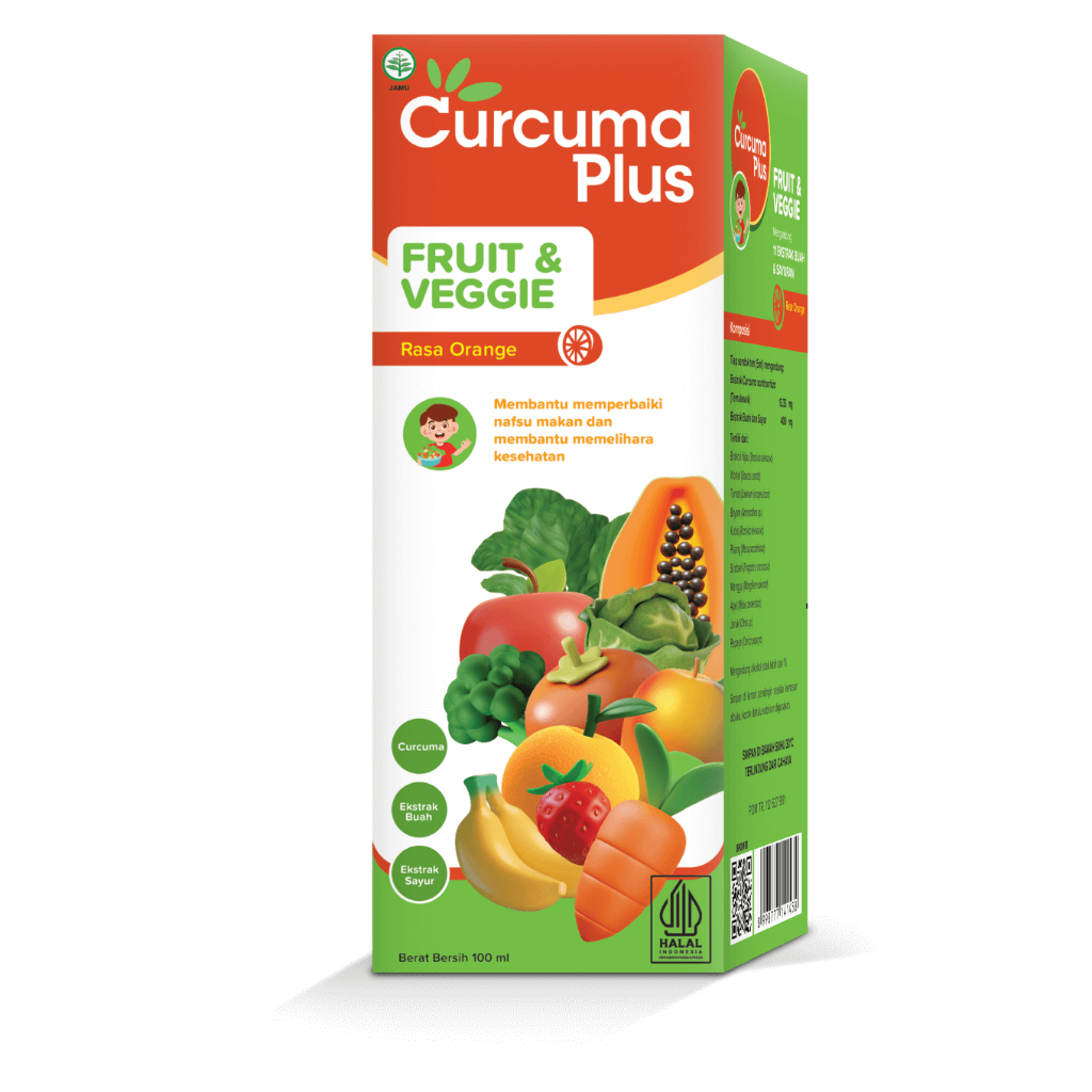 CURCUMA PLUS Fruit Veggie Sirup 100ml Meningkatkan Nafsu Makan Curcuma Buah Sayuran Anak Dewasa
