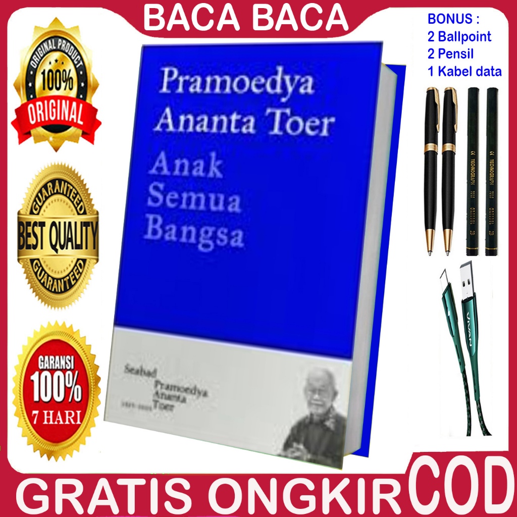 Anak Semua Bangsa - Ori - Bonus 4 Alat tulis & 1 Kabel data