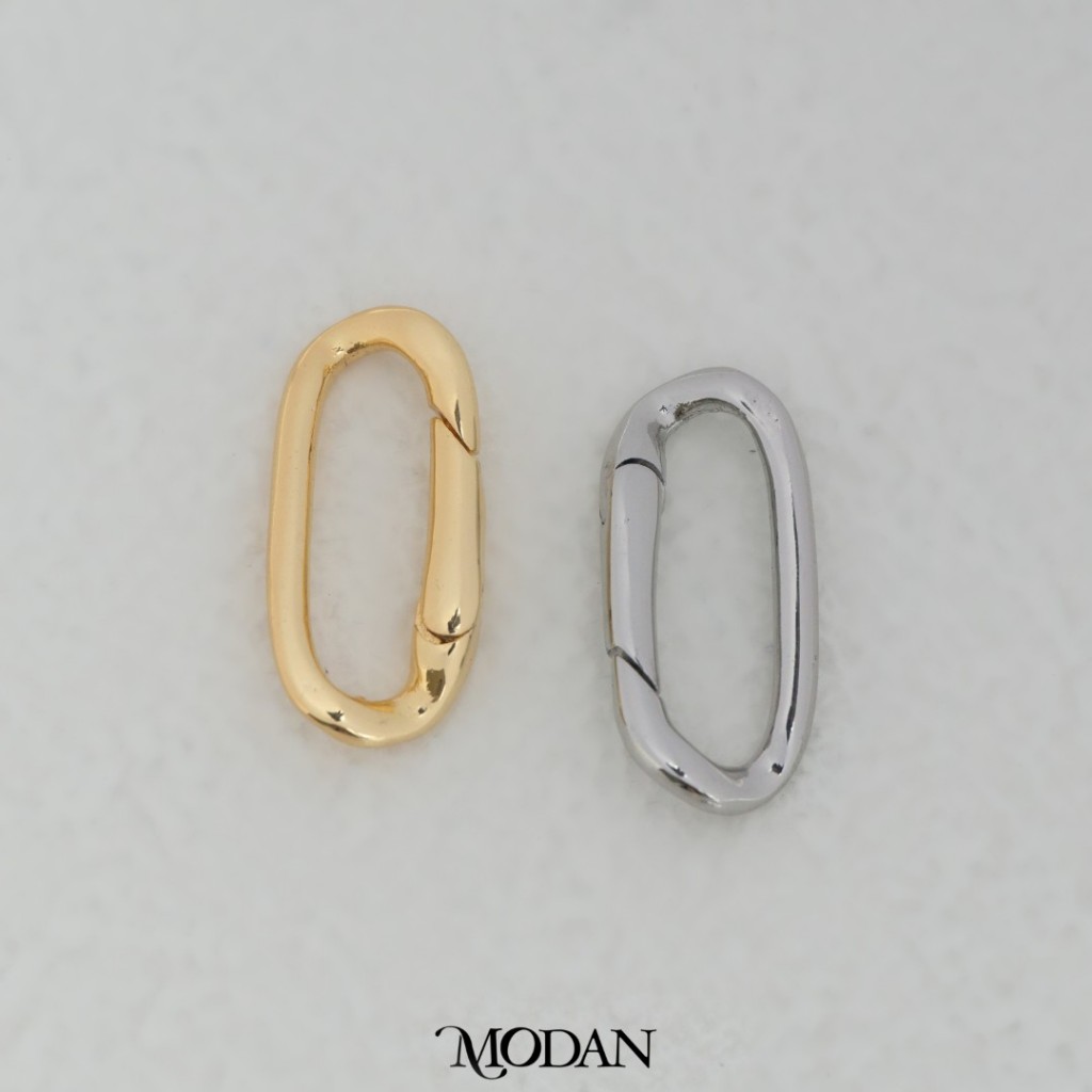MODAN SUPPLIES - Wave Shaped Oval Clasp Pengait DIY Gelang Kalung Gold Filled
