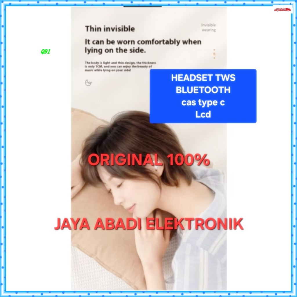 Q91 Earphone HEADPHONE BLUETOOTH BISA KUPING KIRI KANAN SINGLE BLUETOT BLUTUT BLUETOOT WIRELESS WIRE