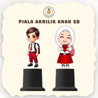 PIALA AKRILIK ANAK SD Model 1 | Piala Akrilik Kelulusan Sekolah