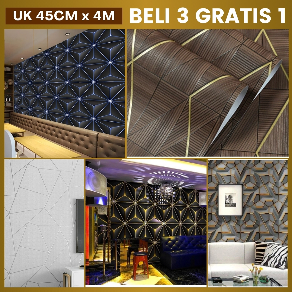 Wallpaper Dinding Ruang Tamu Minimalis Wallpaper Kamar Tidur 3D Setiker Model Keramik KOMBO HEMAT