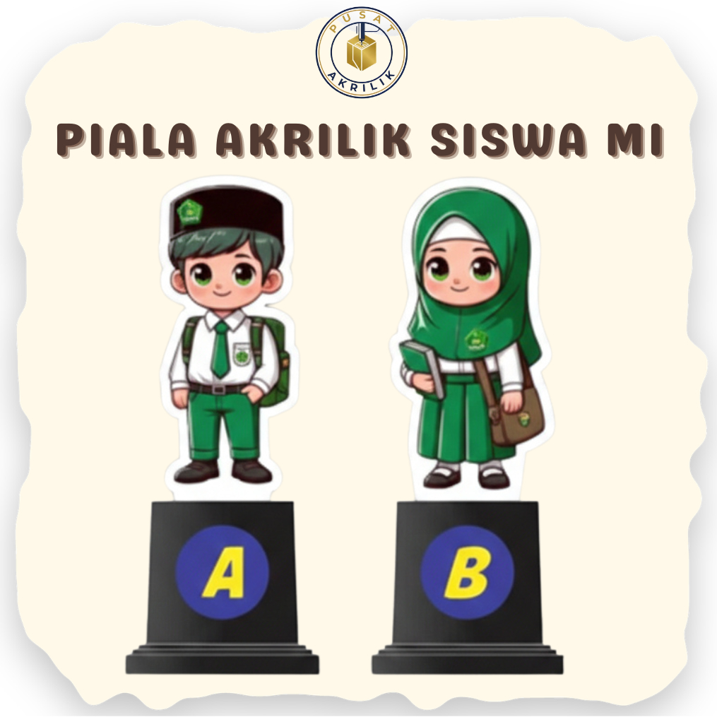 Piala Akrilik Siswa MI - Piala Akrilik Anak - Piala Wisuda - Piala Penghargaan Akrilik Murah