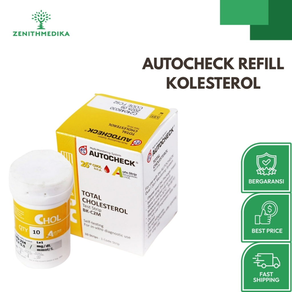Refill Strip Autocheck Kolesterol / Stik Kolesterol / Strip Kolesterol Autocheck / Stick Autocheck /