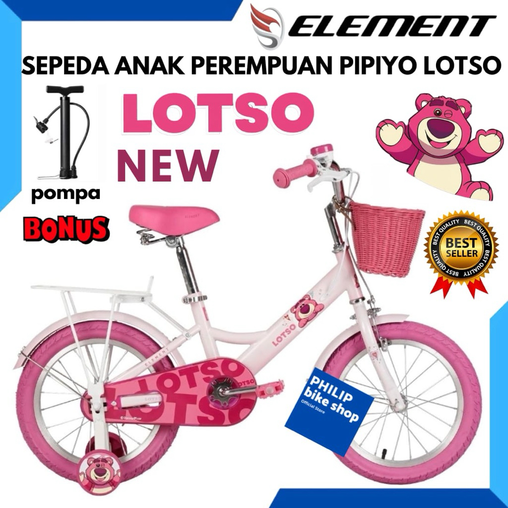 Sepeda Anak Perempuan Mini 18 Element Lotso Terbaru