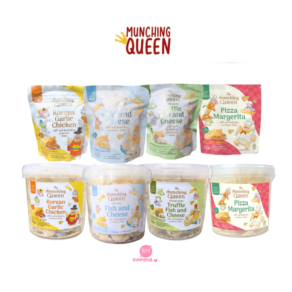 12+ MUNCHING QUEEN FISH CHIPS POTATO CHIPS / KERIPIK IKAN SNACK MPASI / KERIPIK KENTANG KERUPUK IKAN