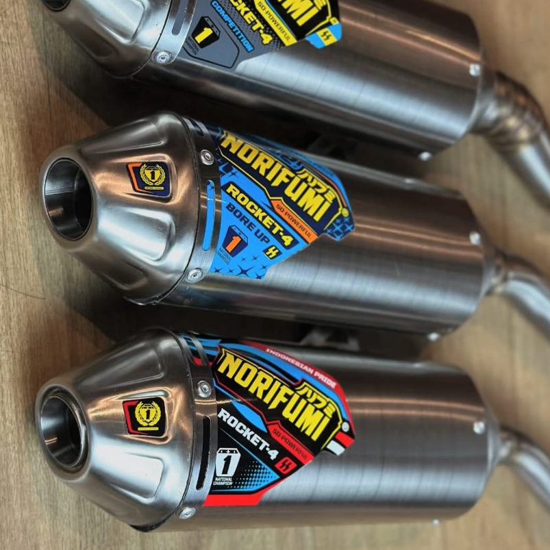 knalpot Norifumi Rocket 4 stainless Original