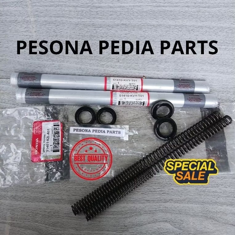As Shock Depan KVY + Seal Shock + Seal Tutup + Per Sok Vario 110, Beat Karbu, Scoopy, Karbu, Spacy K