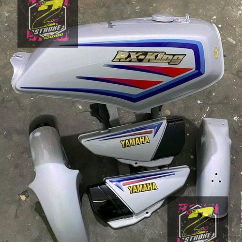 BODY SET TANGKI YAMAHA RX KING BODI FULLSET RX KING TAHUN 2001 WARNA SILVER