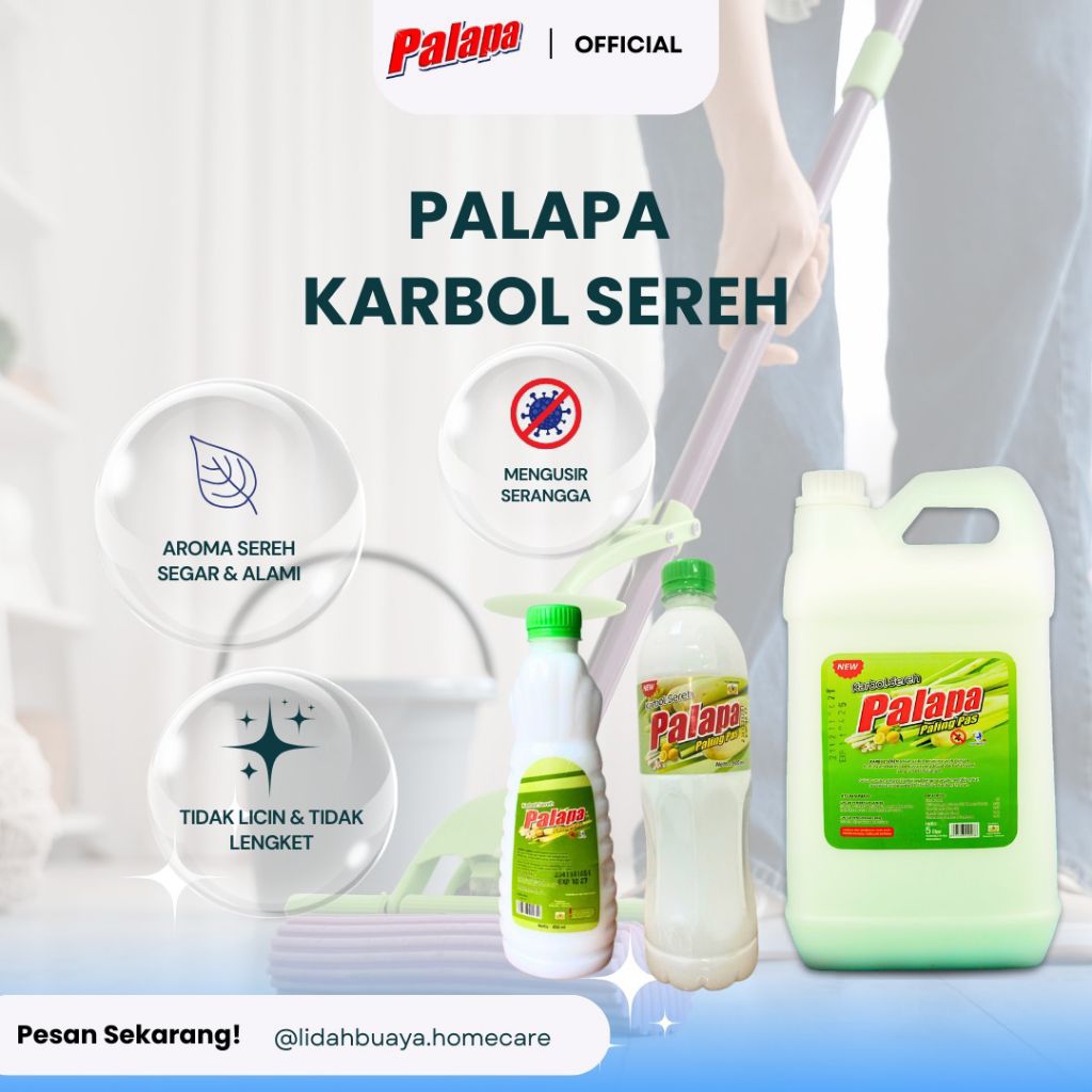 Palapa Karbol Sereh | Pembersih Lantai | Karbol Sereh Botol